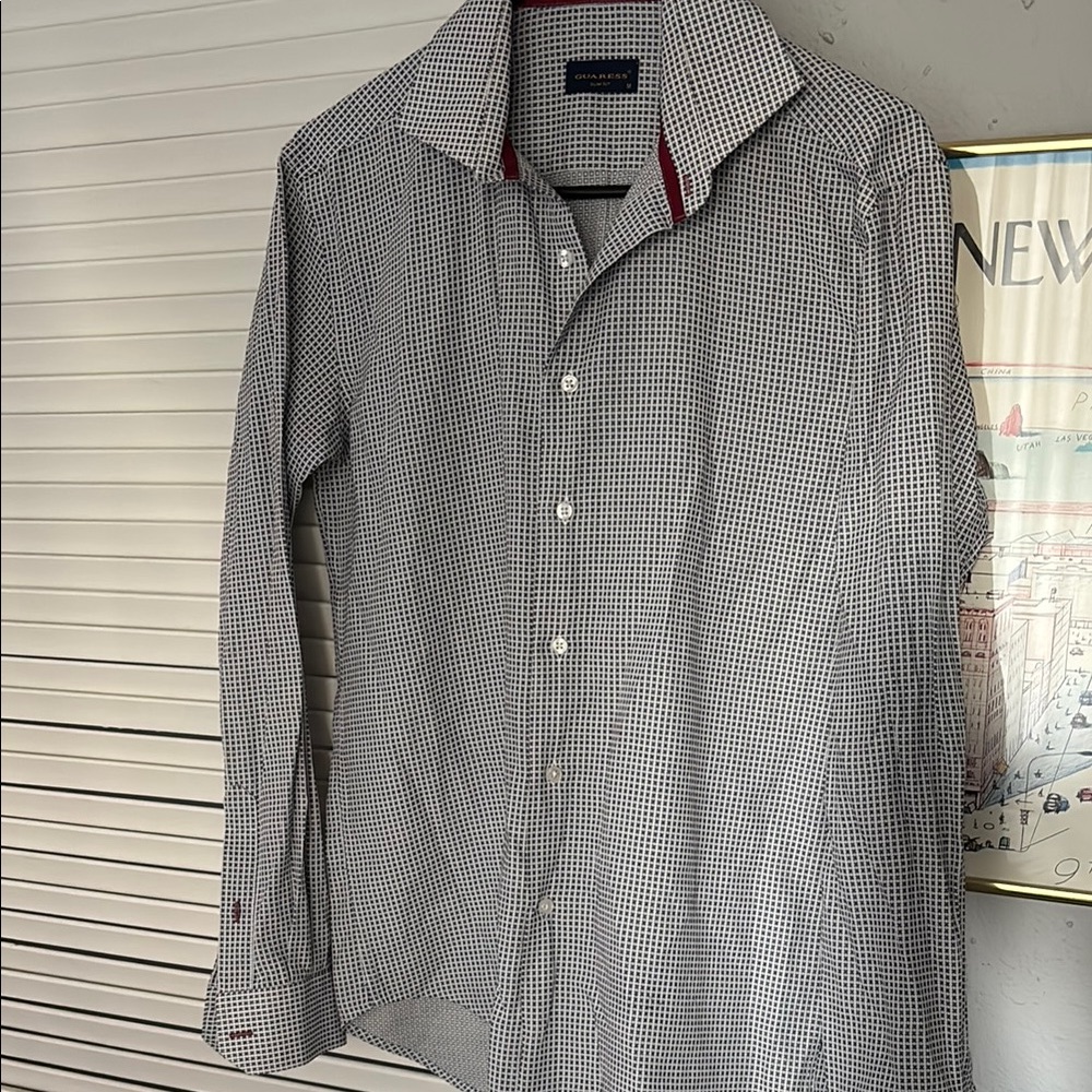 Men's Black and White Checkered Shirt